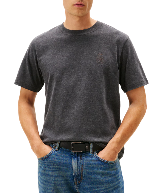 Men's Grey Small Crest Graphic Tee Tommy Hilfiger MW0MW40019-P98
