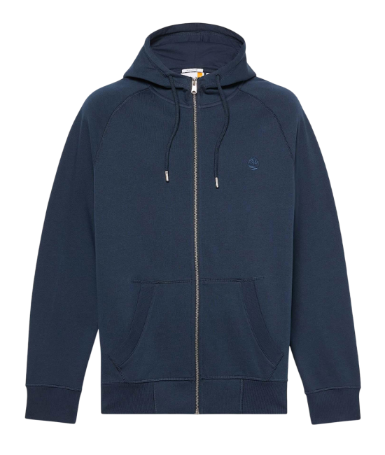 Men's Navy Blue Exeter River Brushback Full-Zip Hoodie Timberland TB0A2BNB-Z02