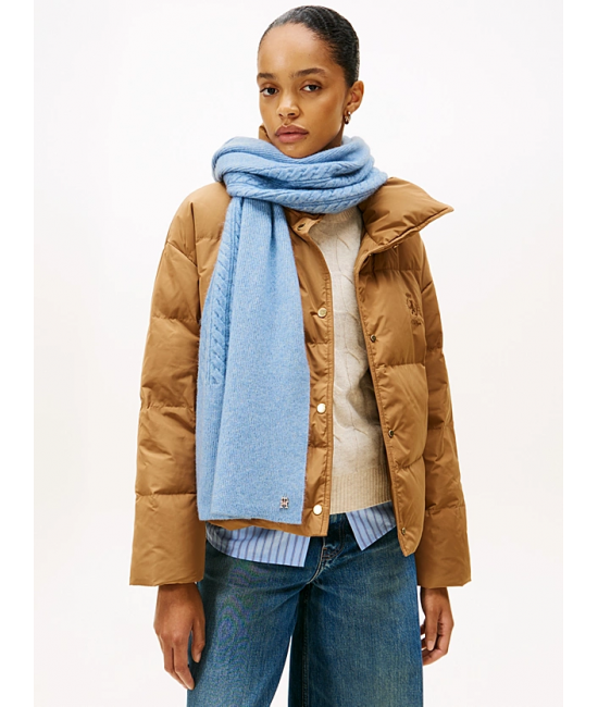Women's Light Blue TH Elevated Chic Fluffy Scarf Tommy Hilfiger AW0AW17788-C2B