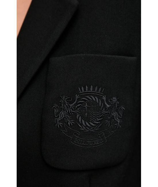 Women's Black Punto Tonal Crest Slim Blazer Tommy Hilfiger WW0WW46660-BDS