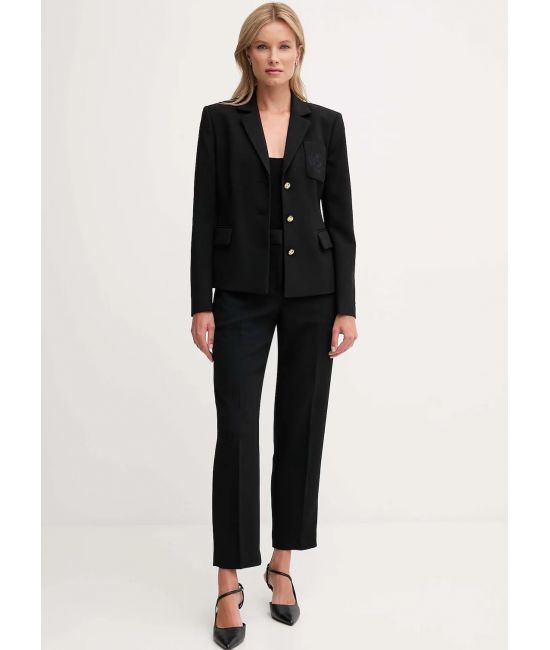 Women's Black Punto Tonal Crest Slim Blazer Tommy Hilfiger WW0WW46660-BDS