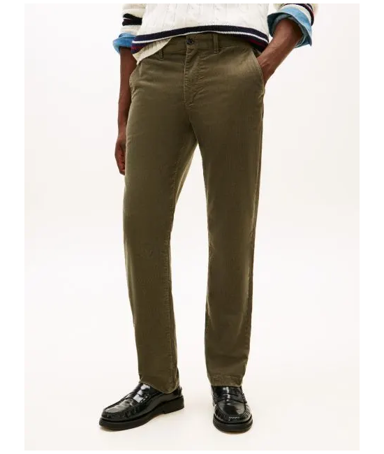 Men's Battle Green Denton Pd Corduroy Pants Tommy Hilfiger MW0MW40267-PLI