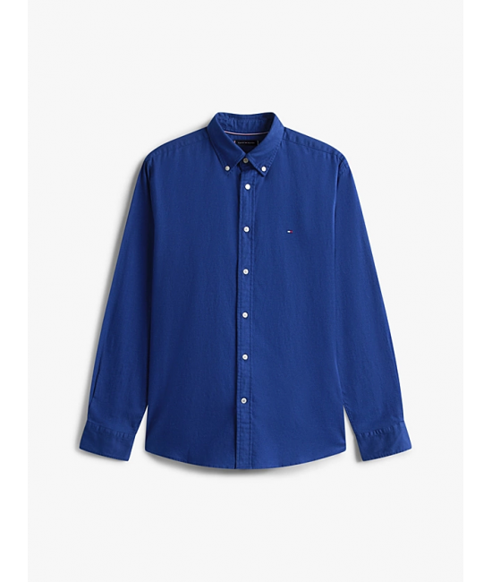 Men's Blue Flex Flannel Solid Rf Shirt Tommy Hilfiger MW0MW40469-C7G