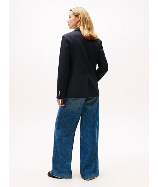 Women's Navy Blue Timeless Wool Reg Strt Sb Blazer Tommy Hilfiger WW0WW46662-C1G
