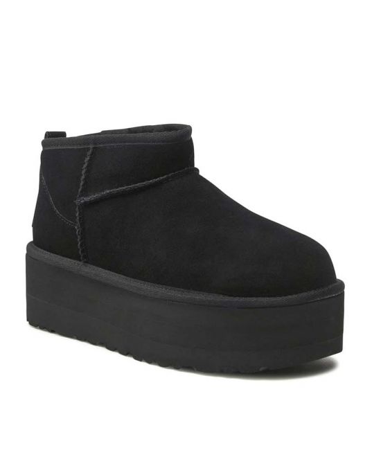 Women's Black Classic Ultra Mini Platform Boots UGG 1135092-BLK