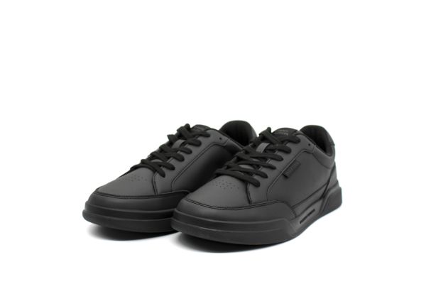 Men's Black Lo Cup Lth Monotype Sneakers Tommy Hilfiger FM0FM05205-BDS