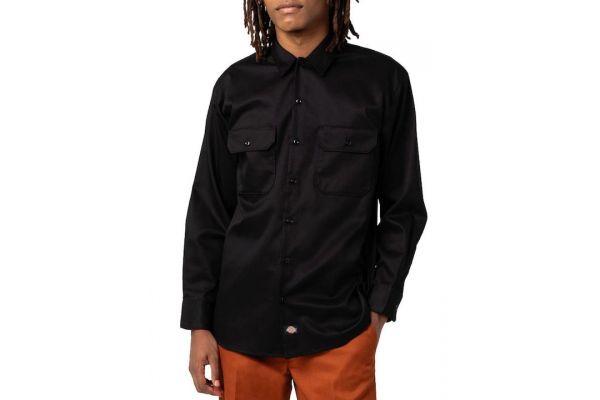 Men's Black Work Shirt LS Rec Dickies DK0A4Y26-BLK1