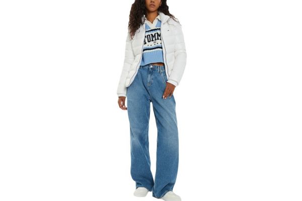 Women's White Tjw Branded Belt Down Jacket Tommy Jeans DW0DW18826-YBR