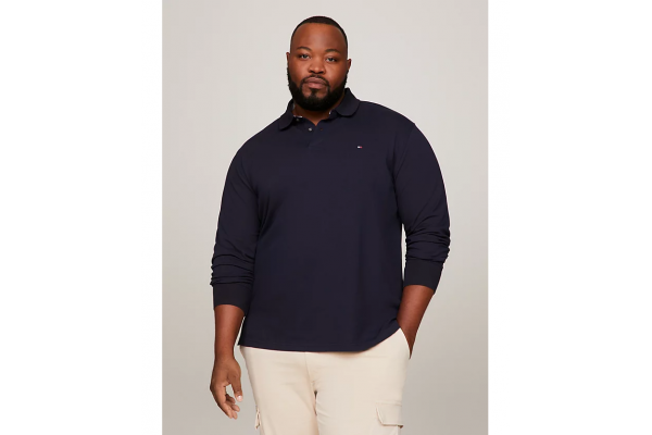Men's Navy Blue BT-1985 Regular Ls Polo-B Tommy Hilfiger MW0MW34102-DW5 Men's Navy Blue BT-1985 Regular Ls Polo-B Tommy Hilfiger MW0MW34102-DW5