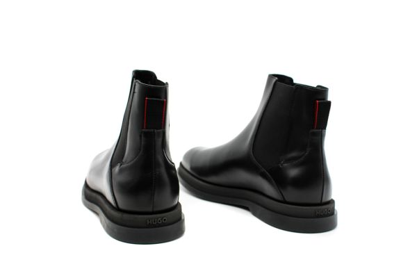 Men's Black Leather Chaol Cheb Boots Hugo 50529023-001