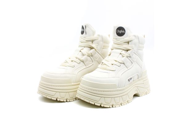 Γυναικεία Fusion HYB Μποτάκια Λευκά Buffalo BUF1622520-WHITE