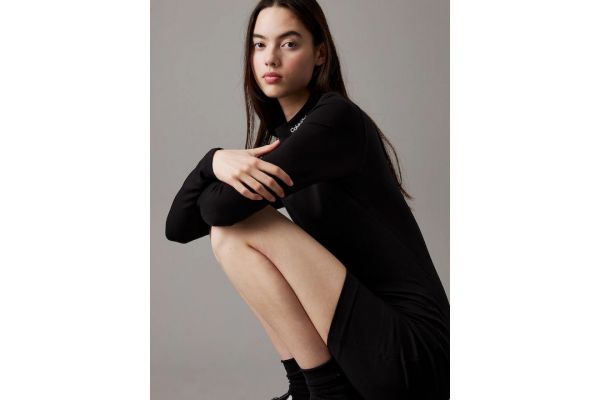 Γυναικείο Μακρυμάνικο Φόρεμα Μαύρο Calvin Klein J20J225395-BEH