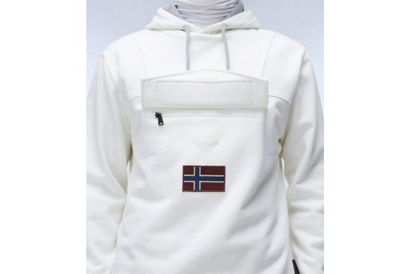 Men's White Burgee Wint 3 Hoodie Napapijri NP0A4I9B-2061