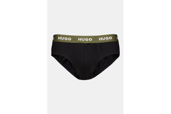 Men's Black Triplet Pack Hipbrief Hugo 50517879-989