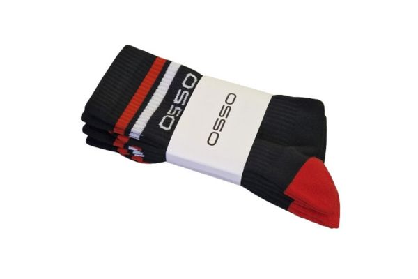 2 Pack Black Socks OSSO In Organic Breathable Cotton