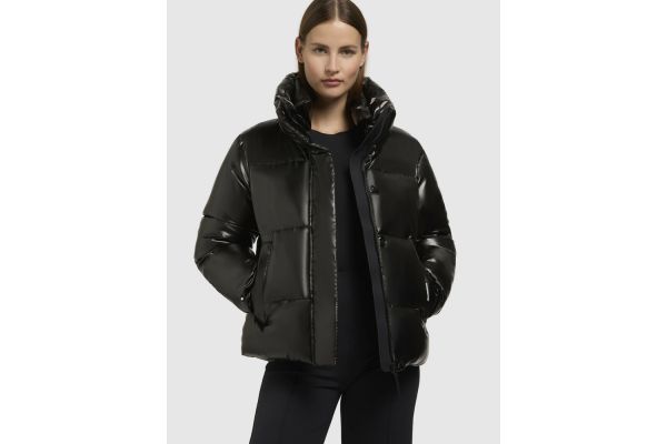 Women's Black Rinja Shiny Jacket Khujo KJ1079JK243-200