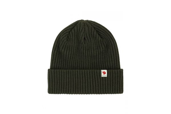 Unisex Green Fjallraven Rib Hat Fjallraven 13100184-662 DEEP FOREST