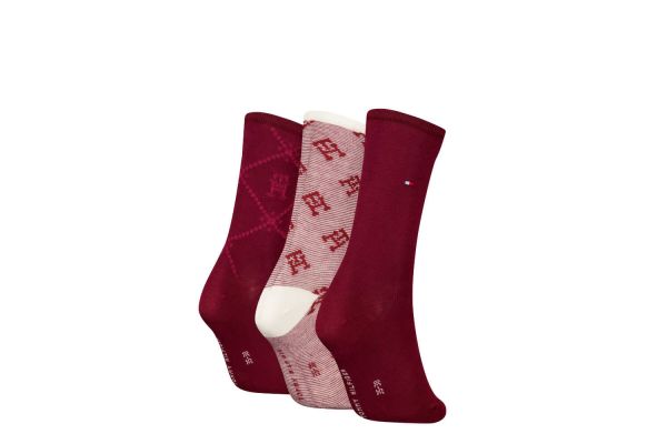 ΤH Women Sock 3P Monogram Giftbox Tommy Hilfiger 701229863-002