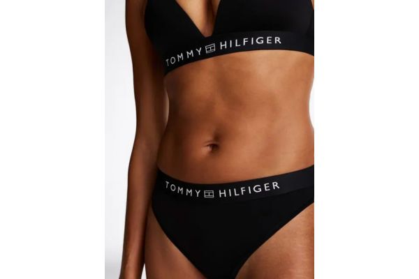 Women's Black Thong (Ext. Size) Tommy Hilfiger UW0UW05510-BDS