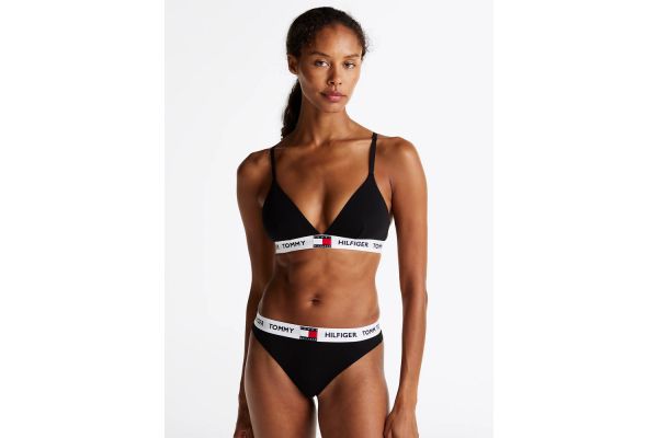 Γυναικείο Στρινγκ Μαύρο Tommy Hilfiger UW0UW05616-BDS