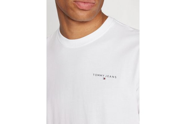 Men's White Tjm Slim Linear Chest Ss Tee Ext Tommy Jeans DM0DM21188-YBL