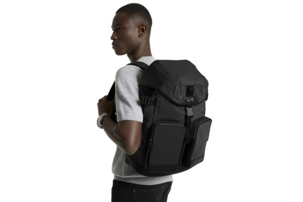 Men's Black Brooklyn Recycled Nylon Cargo Backpack Michael Kors 33T4LBNB6B-001