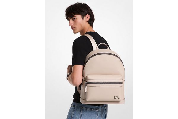 Ανδρική Δερμάτινη Τσάντα Πλάτης Μπεζ Michael Kors 33S5TEDM2L-182