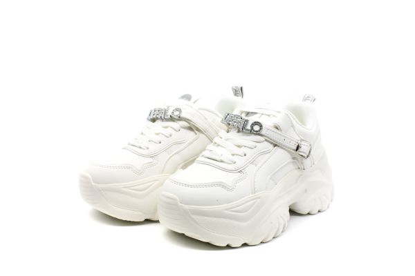 Γυναικεία Bliss Glam Sneakers Λευκά Buffalo BUF1636293-WHITE SILVER