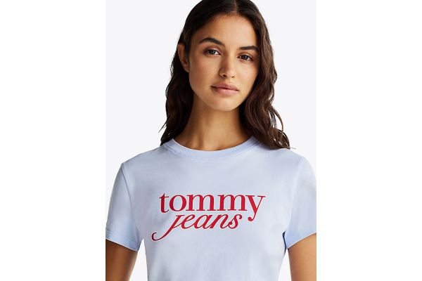 Γυναικείο T-shirt Γαλάζιο Tommy Jeans DW0DW19447-C3Q