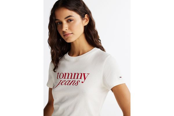 Γυναικείο T-shirt Λευκό Tommy Jeans DW0DW19447-YBL