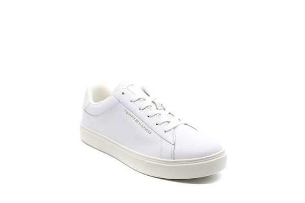 Women's White Leather Essential Court Sneaker Tommy Hilfiger FW0FW08320-YBS