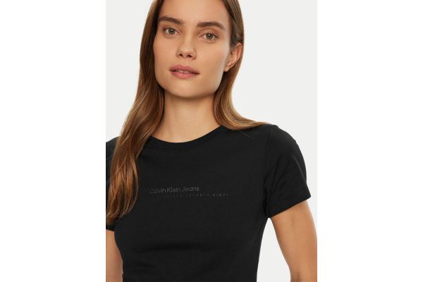 Γυναικείο Intitutional Graphic Slim T-shirt Μαύρο Calvin Klein J20J224990-BEH