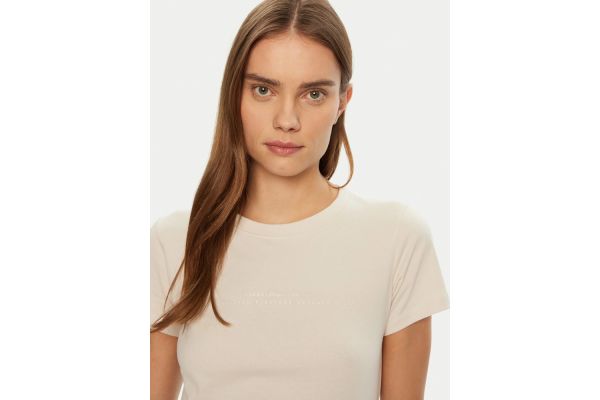 Women's Beige Intitutional Graphic Slim Tee Calvin Klein J20J224990-PDH