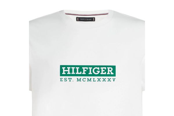Ανδρικό T-shirt Λευκό Tommy Hilfiger MW0MW39149-YBR