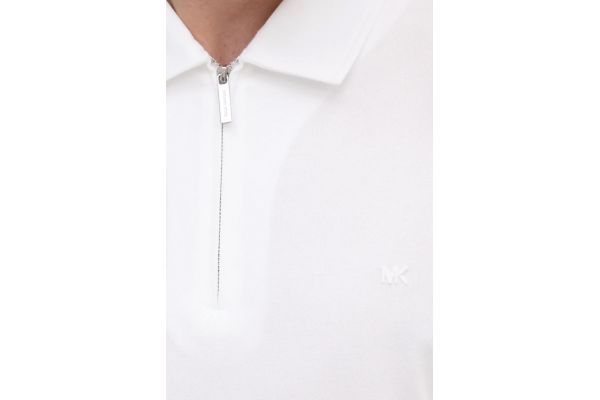 Men's White Zip-Up Polo Michael Kors CS552HOHFK-100