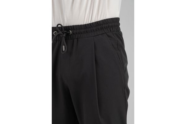 Ανδρικό Παντελόνι Μαύρο Vittorio POZZALO-BLACK