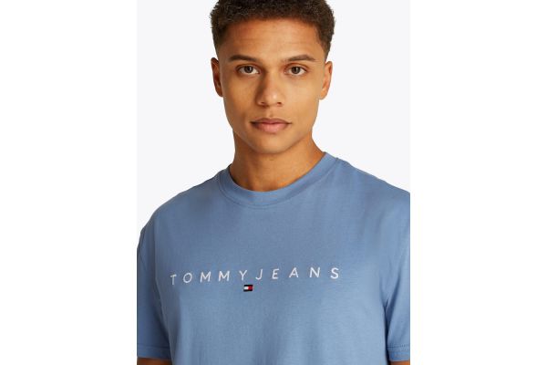 Men's Blue Tjm Reg Linear Logo Tee Ext Tommy Jeans DM0DM20744-DY6