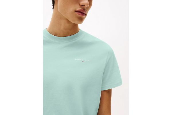Men's Mint Tjm Slim Linear Chest Ss Tee Ext Tommy Jeans DM0DM21188-L6V