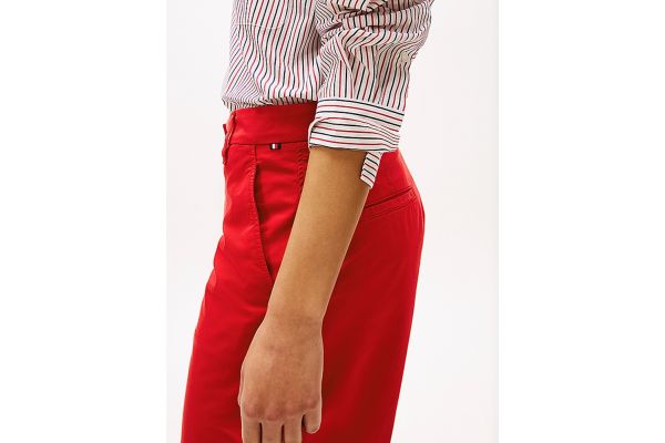 Women's Red Co Blend Gmd Chino Short Tommy Hilfiger WW0WW42457-XLD