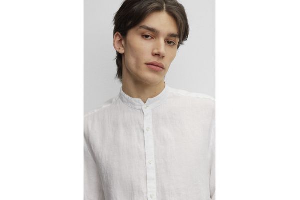 Women's White Linen Elvory Shirt Hugo 50490740-199