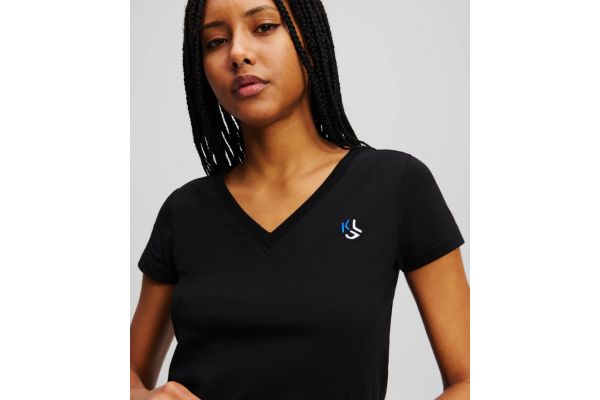 Γυναικείο Slim T-shirt Μαύρο Karl Lagerfeld Jeans A2W17097-999 BLACK