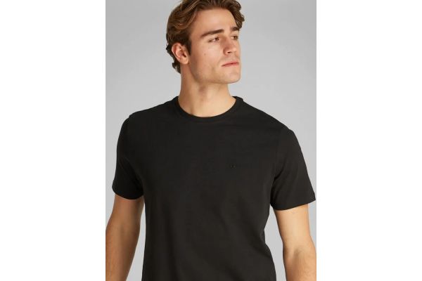 Men's Black Ss Smooth Cttn Solid Crewnk Tee Calvin Klein LV040HM265-UB1
