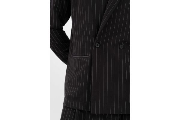 Ανδρικό Ριγέ Overshirt Μαύρο Vittorio 25GENOVA-BLACK