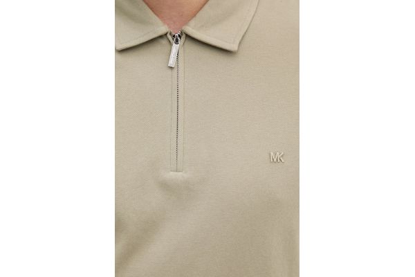 Men's Olive Green Zip-Up Polo Michael Kors CS552HOHFK-386