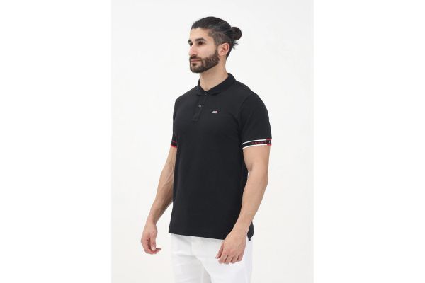 Ανδρικό Polo Μαύρο Tommy Jeans DM0DM21306-BDS