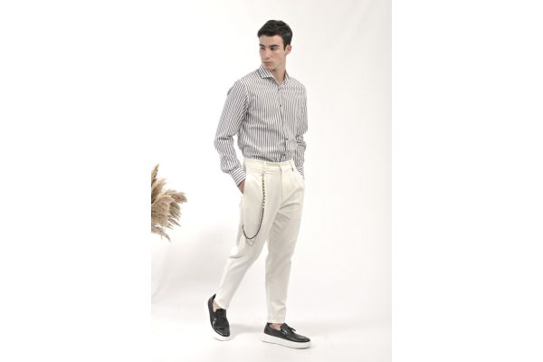 Men's Off White Pants Vittorio 24VARESE-OFFWHITE