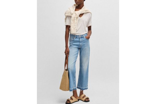 Γυναικείο Λινό C_Ela_1 T-Shirt Λευκό Boss 50538645-118