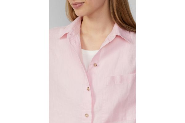 Γυναικείο Λινό Πουκάμισο Ροζ S.Oliver 2163684-4101