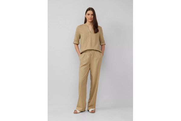 Γυναικείο Λινό Παντελόνι Μπεζ S.Oliver 2164286-8363