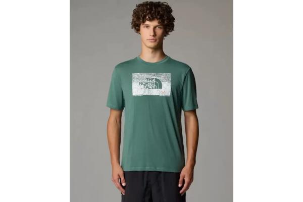 Men's Green M Foundation Abstract Graphic Tee The North Face NF0A8BQV-HCH1